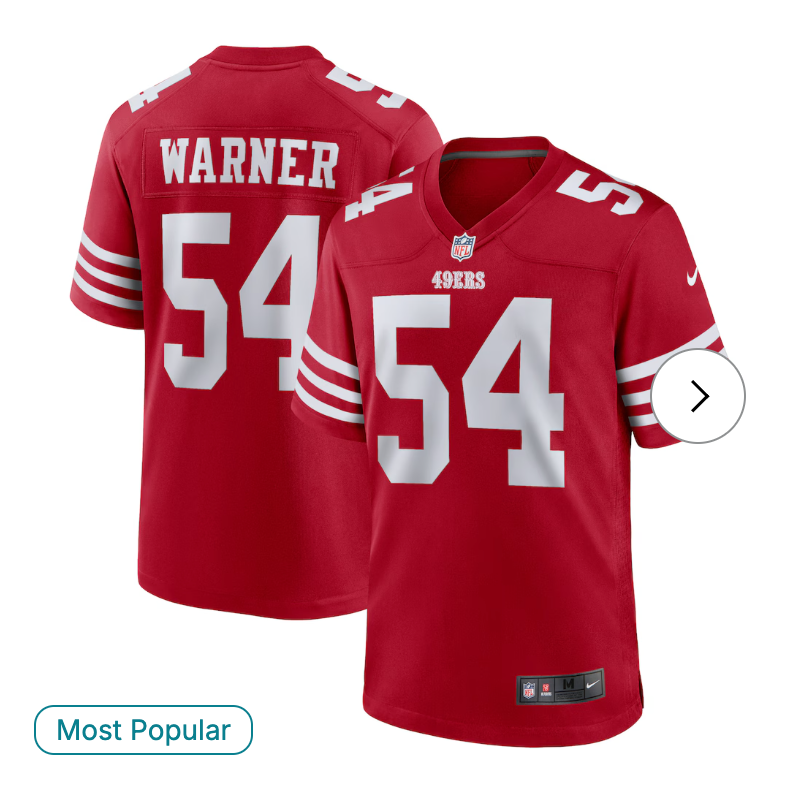 Fred Warner San Francisco 49ers Nike Player Game Jersey - Scarlet