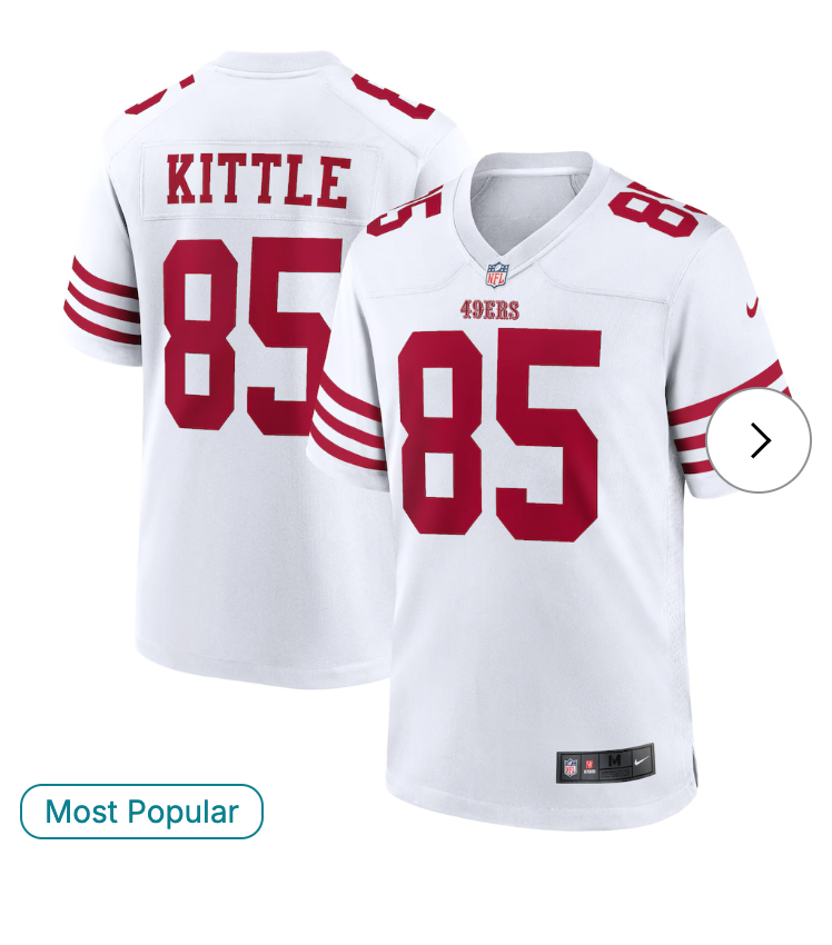 George Kittle San Francisco 49ers Nike Player Game Jersey - White