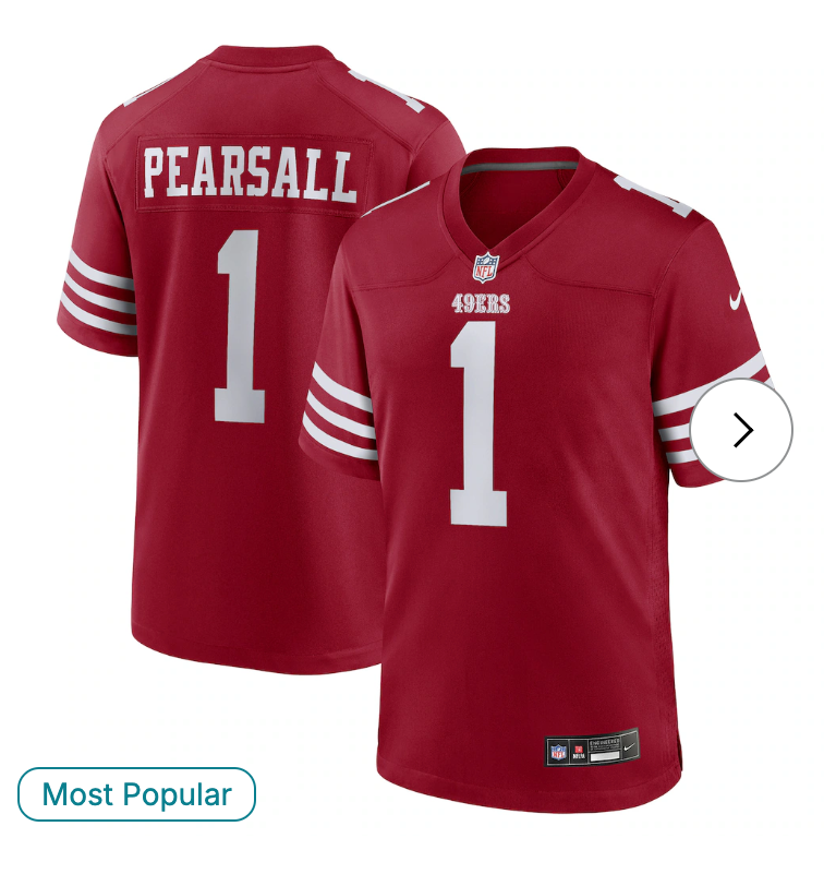 Ricky Pearsall San Francisco 49ers Nike Team Game Jersey - Scarlet