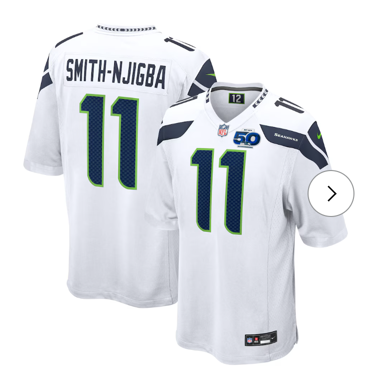 Jaxon Smith-Njigba Seattle Seahawks Nike 50th Season Game Jersey - White