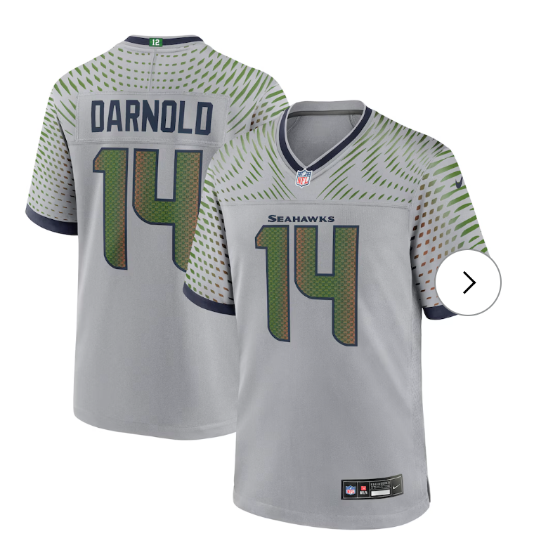 Sam Darnold Seattle Seahawks Nike 2025 Rivalries Collection Game Jersey - Wolf Gray