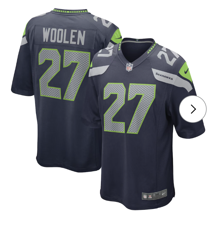 Tariq Woolen Seattle Seahawks Nike Game Player Jersey - College Navy