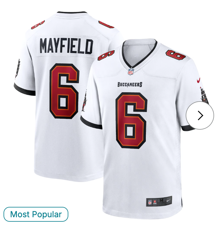 Baker Mayfield Tampa Bay Buccaneers Nike Away Game Jersey - White