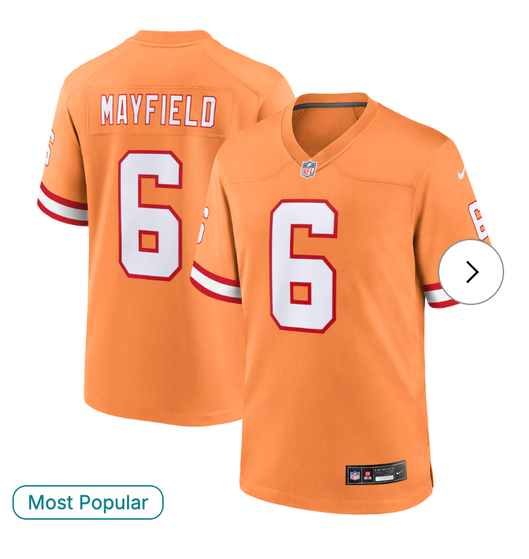 Baker Mayfield Tampa Bay Buccaneers Nike Throwback Game Jersey - Orange