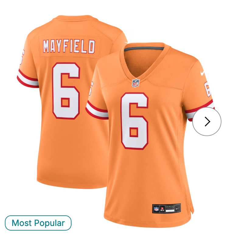 Baker Mayfield Tampa Bay Buccaneers Nike Women's Throwback Game Jersey - Orange