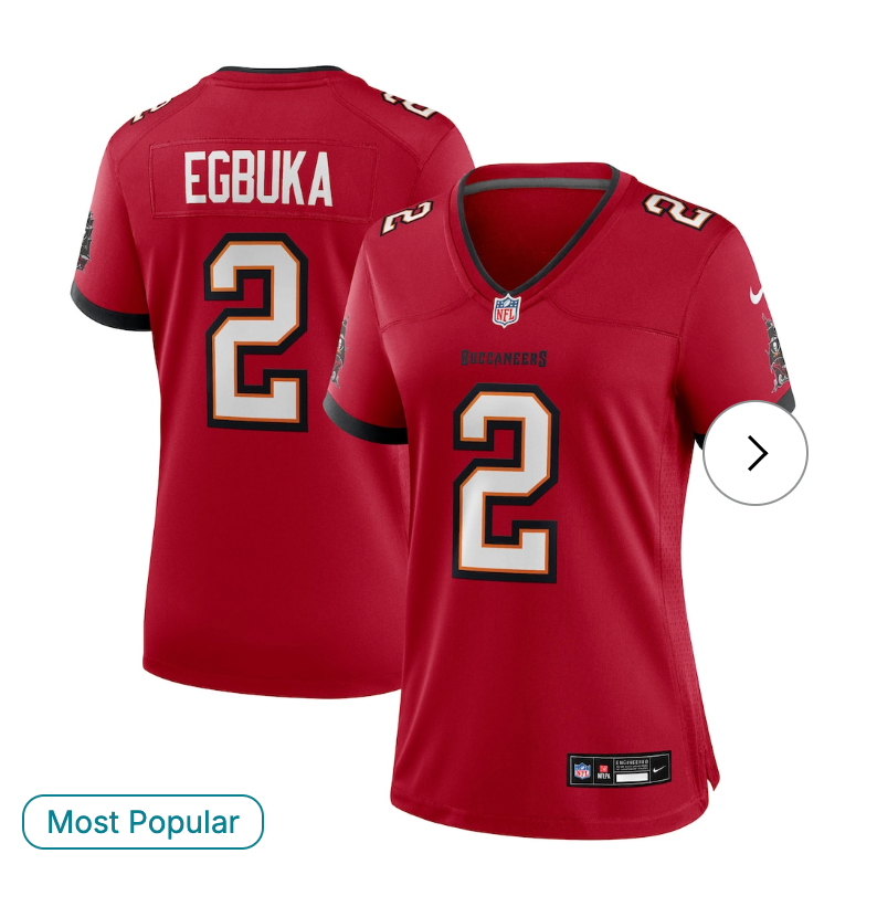 Emeka Egbuka Tampa Bay Buccaneers Nike Women's Team Game Jersey - Red