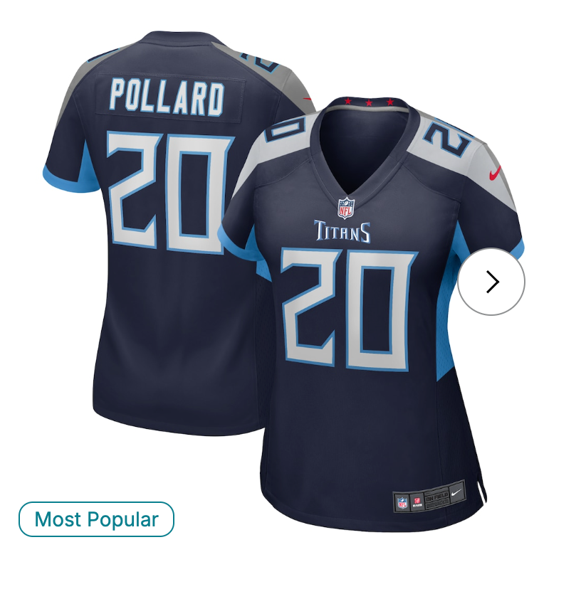Tony Pollard Tennessee Titans Nike Women's Game Player Jersey - Navy