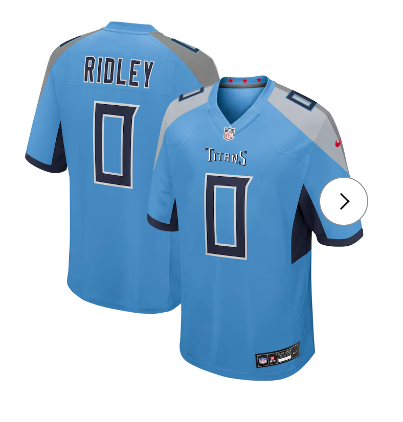 Calvin Ridley Tennessee Titans Nike Team Game Jersey - Light Blue