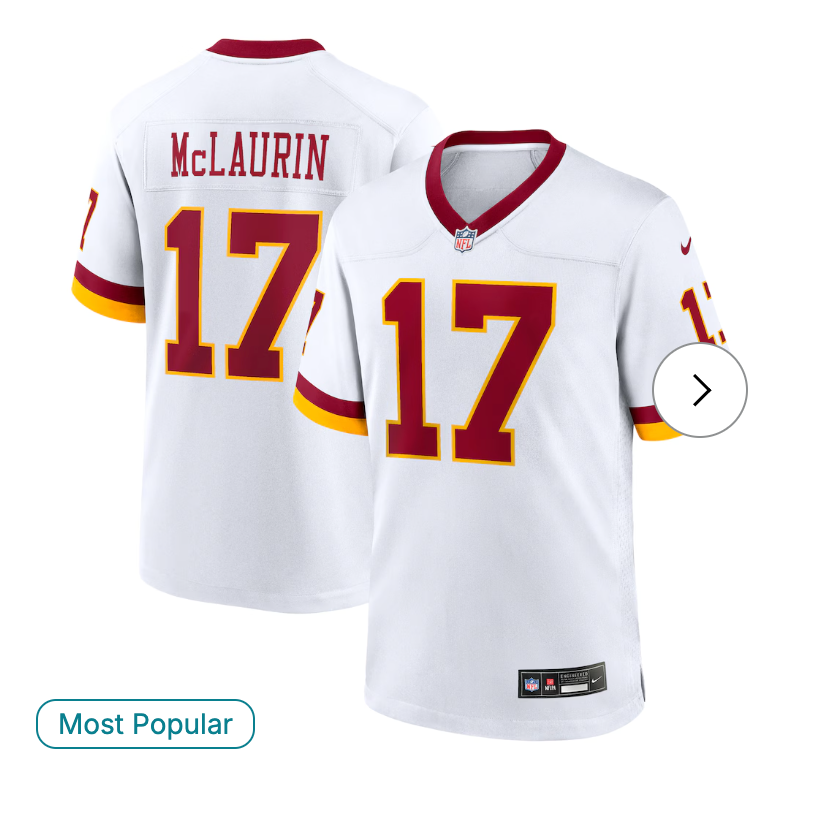 Terry McLaurin Washington Commanders Nike Game Super Bowl Era Jersey - White