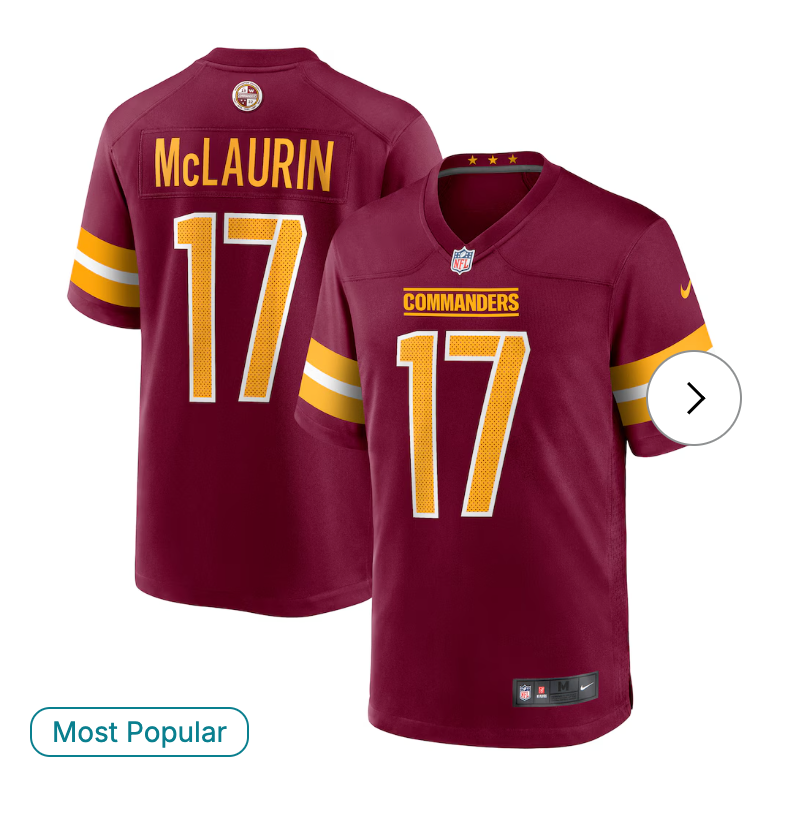 Terry McLaurin Washington Commanders Nike Player Game Jersey - Burgundy