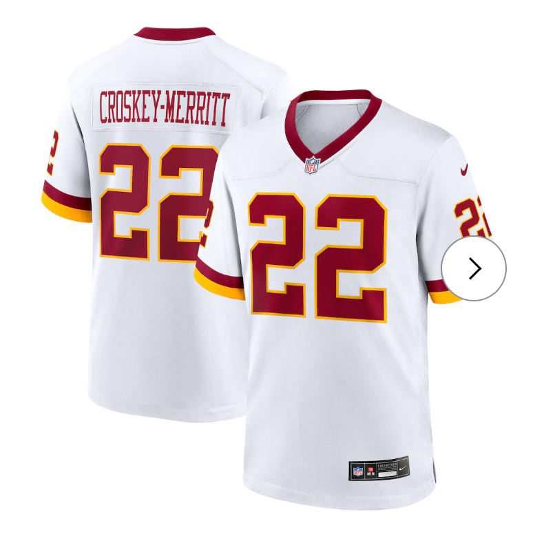 Jacory Croskey-Merritt Washington Commanders Nike Game Super Bowl Era Jersey - White