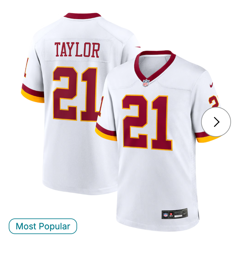 Sean Taylor Washington Commanders Nike Game Super Bowl Era Jersey - White