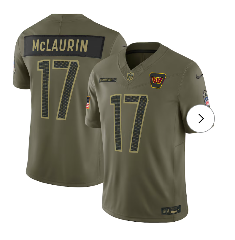 Terry McLaurin Washington Commanders Nike 2025 Salute to Service Limited Jersey - Olive